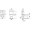 Kép 2/2 - LAUFEN PRO Álló kombi-WC, mélyöblítésű, vízszintes lefolyó, Fehér H8249560000001