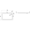 Kép 2/2 - LAUFEN PLATINA Zuhanytálca, téglalap alakú, zománcozott acél (3,5 mm), lapos (65 mm), Matt Fehér H2150357570401