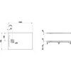Kép 2/2 - LAUFEN LAUFEN PRO Zuhanytálca, Marbond kompozit anyagból, lefolyó a rövid oldalon, Matt Beton H2169570790001