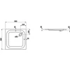 Kép 2/2 - Laufen PLATINA Zuhanytálca - zajcsökkentő alátéttel, Fehér/csúszásgátló 80X80 - H2150116000401