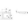 Kép 2/2 - Laufen PLATINA Zuhanytálca - zajcsökkentő alátéttel, Fehér 90X75 - H2150230000401