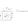 Kép 2/2 - Laufen Indura Zuhanytálca - zajcsökkentő alátéttel, Fehér 90X90 - H2150710000401