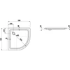 Kép 2/2 - Laufen PLATINA Zuhanytálca - zajcsökkentő alátéttel, Fehér/csúszásgátló 90X90 - H2150186000401