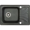Kép 1/3 - Marmorin DATO egymedencés gránit mosogató, csepegtetővel, fekete 240 113 002