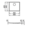 Kép 2/2 - ELLECI - Mosogatótálca Essenza 50 46,2x38,2 Keratek 1 m. K96 White bronz tartozékokkal LKES5096BRZ