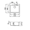 Kép 2/3 - ELLECI - Mosogatótálca Quadra 105 AUTOMATA K86 Black LKQ10586AUT