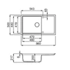 Kép 2/2 - ELLECI - Mosogatótálca Sintesi 410 K83 Cavern Clay inox tartozékokkal LKS41083