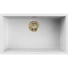 Kép 1/2 - ELLECI - Mosogatótálca Zen 130 Keratek K96 White arany tartozékokkal LKZ13096GLD
