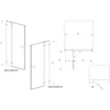Kép 5/11 - Radaway Euphoria DWJ 80 B zuhanyajtó (383512-01L, 383212-01L)