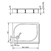 Kép 2/2 - Radaway Delos D 100x75 cm -es szögletes előlapos zuhanytálca szifonnal (100x75 cm, előlapos / balos, #4D17515-03L)
