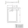 Kép 2/2 - Radaway Doros F 100x80 cm-es szögletes zuhanytálca szifonnal (SDRF1080-01)