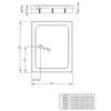Kép 2/2 - Radaway Laros D 120x80 cm-es szögletes zuhanytálca szifonnal (SLD81217-01)