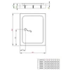 Kép 2/2 - Radaway Laros D 90x80 cm-es szögletes zuhanytálca szifonnal (SLD8917-01)