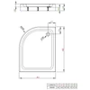 Kép 2/2 - Radaway Laros E 100x80 íves, aszimmetrikus, jobbos zuhanytálca (SLE81017-01R)