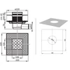 Kép 2/4 - Ravak Padlóösszefolyó SN501-105x105/50 - rozsdamentes - X01435