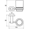 Kép 2/3 - Ravak Chrome Pohártartó szimpla (üveg) CR 210 - X07P188