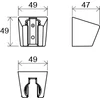Kép 2/2 - Ravak 612.00 Zuhany tartó, műanyag - X07P345