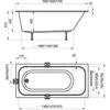 Kép 4/4 - Ravak Chrome Slim kád 150x70 cm C721300000