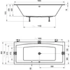 Kép 4/4 - Ravak Formy 02 Slim kád 180x80 cm C891300000