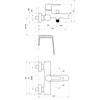 Kép 4/4 - Ravak Puri PU 022.21/150 Kádcsaptelep, 150 mm, fekete X070192