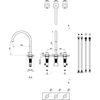 Kép 4/4 - Ravak Espirit ES 018.00CR Álló mosdócsaptelep, 3 furatos 270 mm, leeresztő nélkül - Chrome X070195