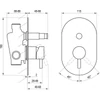 Kép 4/4 - Ravak Espirit ES 061.00CR.O2 Falba süllyesztet csaptelep, automatikus kétutas, belső egységgel - Chrome X070204