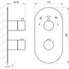 Kép 6/6 - Ravak Espirit ES 063.10WV.O2.RB07C Falba süllyesztett termosztátos csaptelep, kétutas, beslő egység nélkül - White Velvet X070249