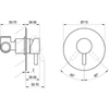 Kép 3/3 - Ravak Espirit ES 062.20GB.O1 Falba szüllyesztett csaptelep, egyutas, belső egységgel - Graphite Brushed X070322