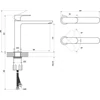 Kép 3/3 - Ravak Eleganta EL 014.00CR Álló mosdócsaptelep 220 mm, leeresztő nélkül, Chrome X070384