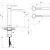 Kép 6/6 - Ravak Espirit ES 014.21GB Álló mosdócsaptelep BeCool 250 mm, leeresztő nélkül - Graphite Brushed X070401