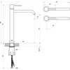 Kép 6/6 - Ravak Espirit ES 015.11WV Álló mosdócsaptelep BeCool 340 mm, leeresztő nélkül - White Velvet X070405