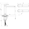 Kép 4/4 - Ravak Eleganta EL 014.01CR Álló mosdócsaptelep BeCool 220 mm, leeresztő nélkül, Chrome X070414