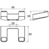 Kép 3/3 - Ravak 10° Black TD 100.20 Dupla fogas, fekete X07P554