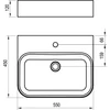 Kép 6/6 - Ravak Ceramic Mosdó 550 R Slim Wall kerámia fehér XJX01155006