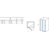 Kép 8/8 - Ravak Chrome CSD2-100 kétrészes zuhanyajtó krómhatású kerettel, transparent edzett biztonságiüveggel 0QVACC00Z1