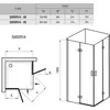Kép 5/5 - Ravak SmartLine SMSRV4-90 Sarokbelépős négyrészes zuhanykabin króm kerettel, transparent edzett biztonságiüveg betéttel 1SV77A00Z1