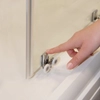 Kép 3/8 - Ravak Blix BLRV2K-90 sarokbelépõs zuhanykabin szatén kerettel és transparent edzett biztonságiüveg betéttel 1XV70U00Z1