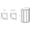 Kép 6/6 - Ravak Supernova zuhanykabin SKCP4-90 fehér+Grape üveg 3117O102ZG