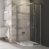 Kép 1/6 - Ravak Blix BLCP4-80 négyrészes negyedköríves zuhanykabin Króm kerettel, transparent edzett biztonsági üveg betéttel 3B240C00Z1