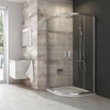 Kép 2/6 - Ravak Blix BLCP4-80 négyrészes negyedköríves zuhanykabin Króm kerettel, transparent edzett biztonsági üveg betéttel 3B240C00Z1