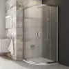Kép 1/5 - Ravak Blix BLCP4-90 négyrészes negyedköríves zuhanykabin szatén kerettel, grape edzett biztonsági üveg betéttel 3B270U00ZG