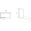 Kép 3/3 - Ravak NVS1-80 matt fehér+Transparent kádparaván 7O840E00Z1