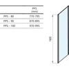 Kép 5/5 - Ravak Pivot PPS-80 fix oldalfal fehér kerettel, transparent 90G40100Z1