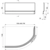 Kép 2/2 - Ravak Rosa II Akrilkád A előlap L 170 cm N fehér - CZ21200AN0