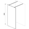 Kép 9/9 - Ravak Walk-In Free Set 140, zuhanykabin krómhatású+transparent GW9FM0C0SZ1