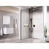 Kép 1/4 - Ravak Walk-In Wall Set 160, zuhanykabin fekete+transparent GW9WS030SZ1
