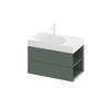 Kép 4/6 - Ravak SD Lite 80 J fürdőszobai szekrény mosdó alá Grey Green X000001888