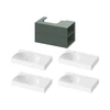 Kép 5/6 - Ravak SD Lite 80 J fürdőszobai szekrény mosdó alá Grey Green X000001888