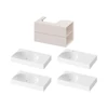 Kép 6/7 - Ravak SD Lite 80 J fürdőszobai szekrény mosdó alá Alabaster Pink X000001890