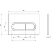 Kép 3/3 - Ravak Chrome X01455 fehér nyomólap X01455